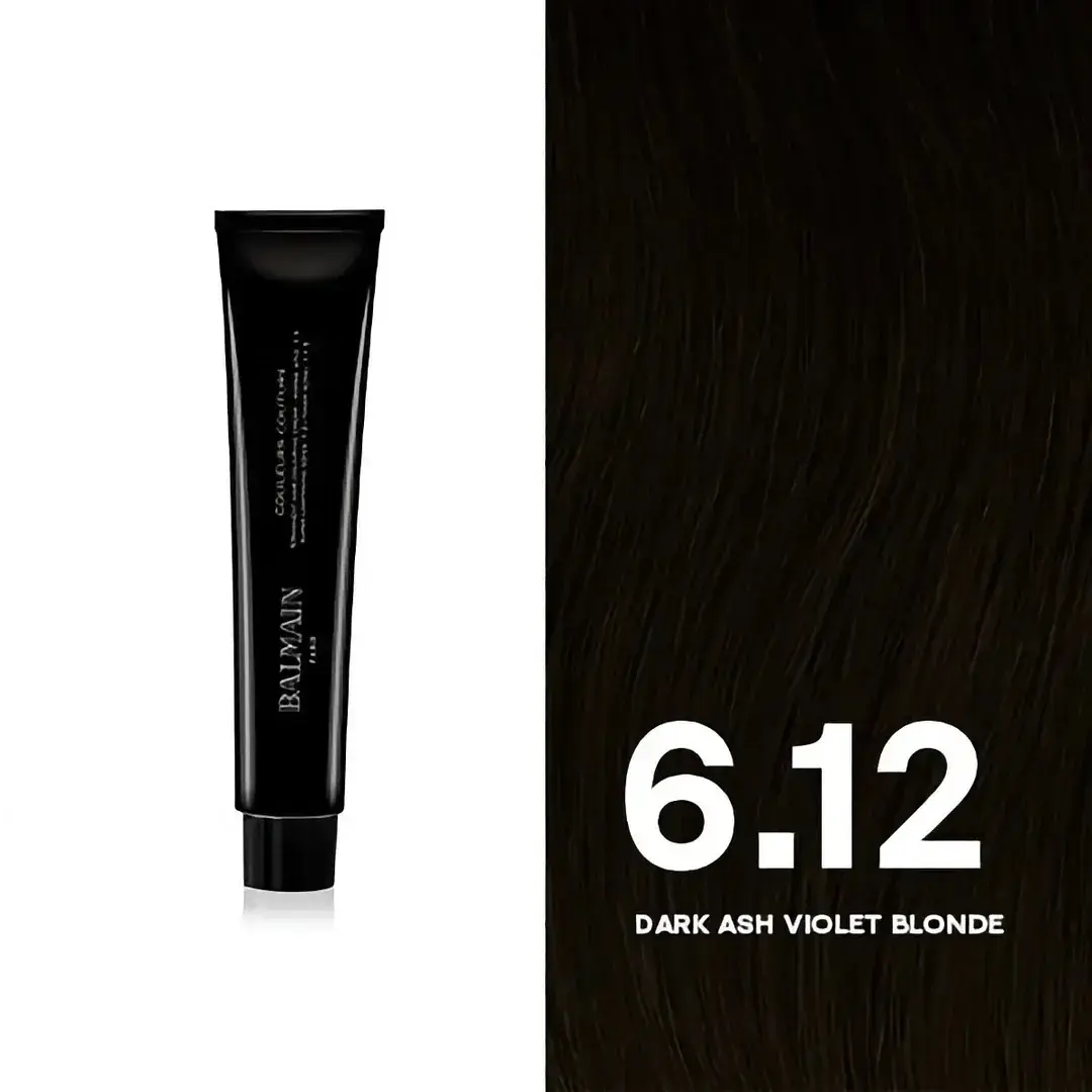 Balmain Professionnel, Couleurs Couture, Permanent Hair Dye, 6.12 Dark Ash Violet Brown, 60 ml