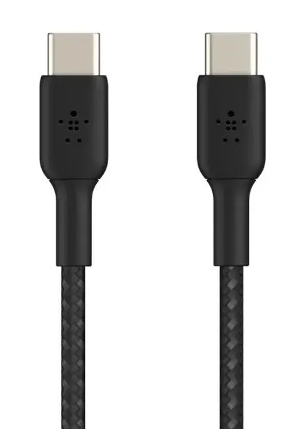 Cable Braided USB-C USB-C 1m Black