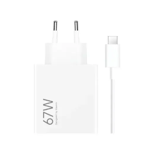 Xiaomi HyperCharge Combo kelioninis įkroviklis | 67W | USB-A, USB-C | su USB-A į USB-C laidu komplekte
