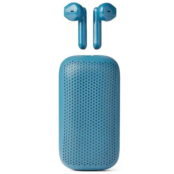 Lexon Speakerbuds Wireless Headphones with Bluetooth Speaker blue LA127B