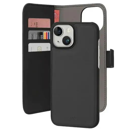 Puro Wallet Detachable iPhone 15 Plus 6.7" 2w1 czarny|black PUIPC1567BOOKC3BLK
