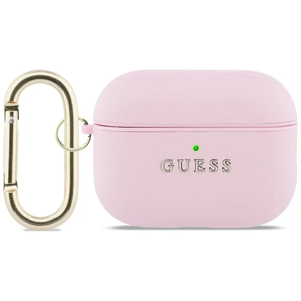 Case Guess Grained Classic Logo Hook for  AirPods Pro 3 pink