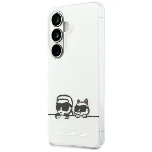 Karl Lagerfeld IML Peekaboo Karl&Choupette чехол с поддержкой MagSafe для телефона Samsung Galaxy S26+ (S947) прозрачный