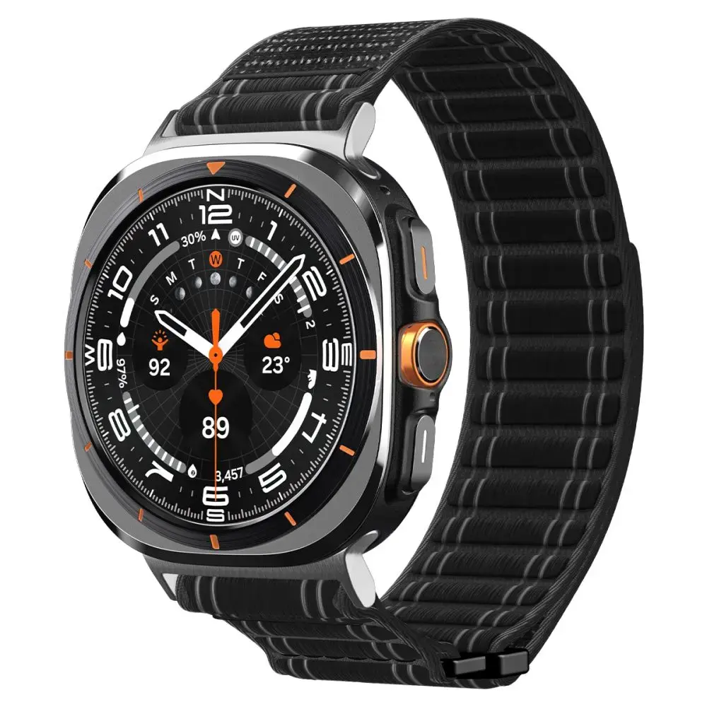 Spigen WBF0 viedpulksteņa siksniņa priekš Samsung Galaxy Watch Ultra (47 mm) | neilons | melna