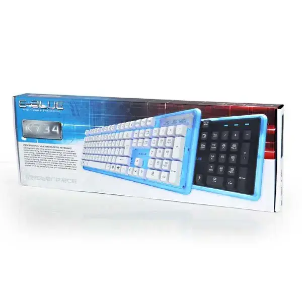E-Blue K734 gaming keyboard USB | 3 LED colors | Black (ENG)