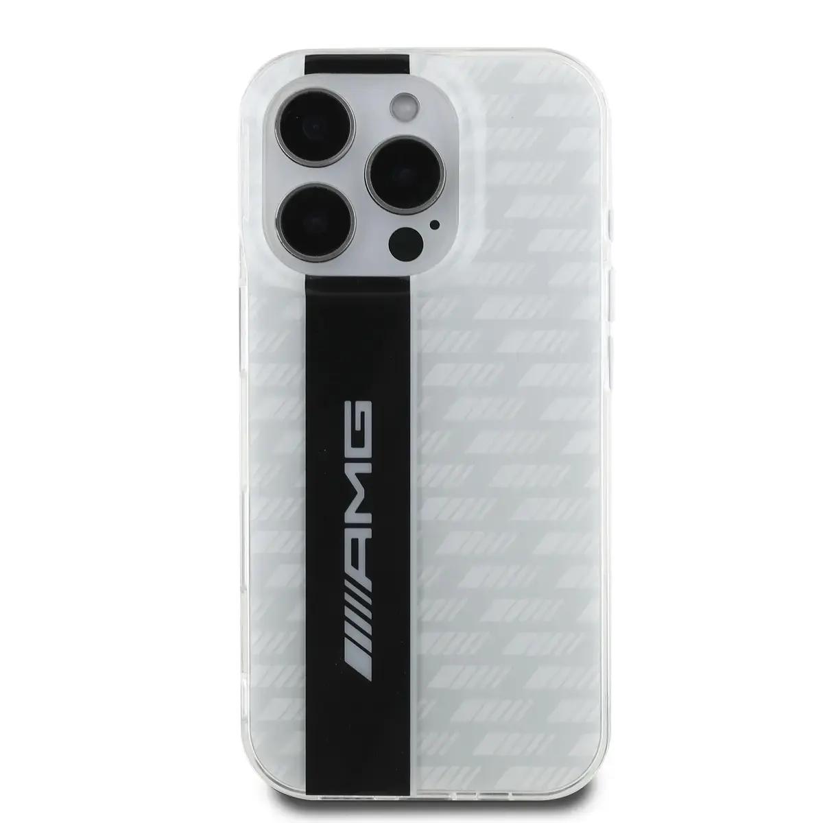 AMG Carbon Pattern Case for iPhone 16 Pro White