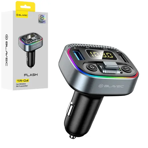 Blavec FM Transmitter Flash TR-04 MP3, Bluetooth - 2xUSB + Type C - QC3.0 18W PD 30W (TFMFTR04-B) black