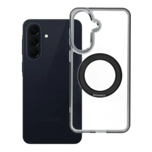 Frame Circle Stand telefono dėklas su stovu ir MagSafe palaikymu Samsung Galaxy A57 (A576) juodas