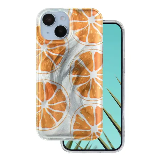 Ultra Trendy Summer telefono dėklas iPhone 15 oranžinis