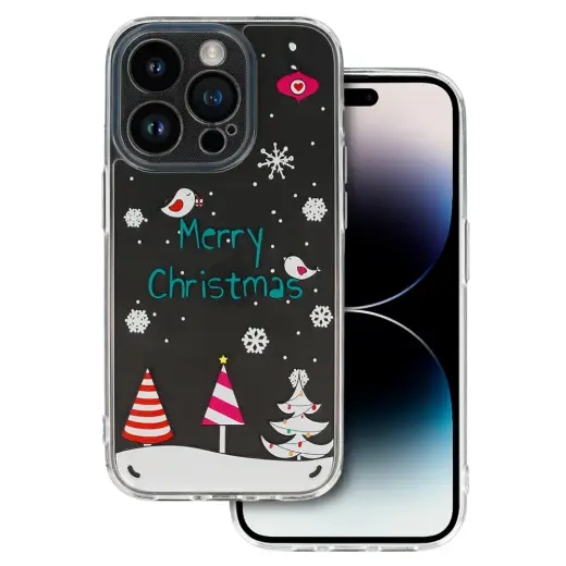 TEL PROTECT Christmas Case for Samsung S23 Design 4 Clear