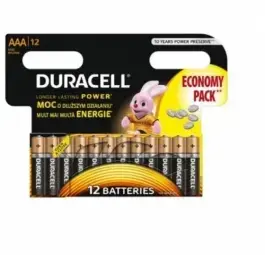 Duracell MN 2400 Basic AAA (LR03) Blistera iepakojumā 12gb.
