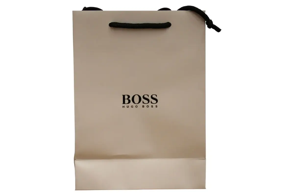 Hugo Boss Hugo Boss, Hugo Boss, Cardboard Shopping Bag, Paper, White