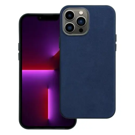 Case for iPhone 13 PRO MAX Woven Mag Cover compatible with MagSafe blue
