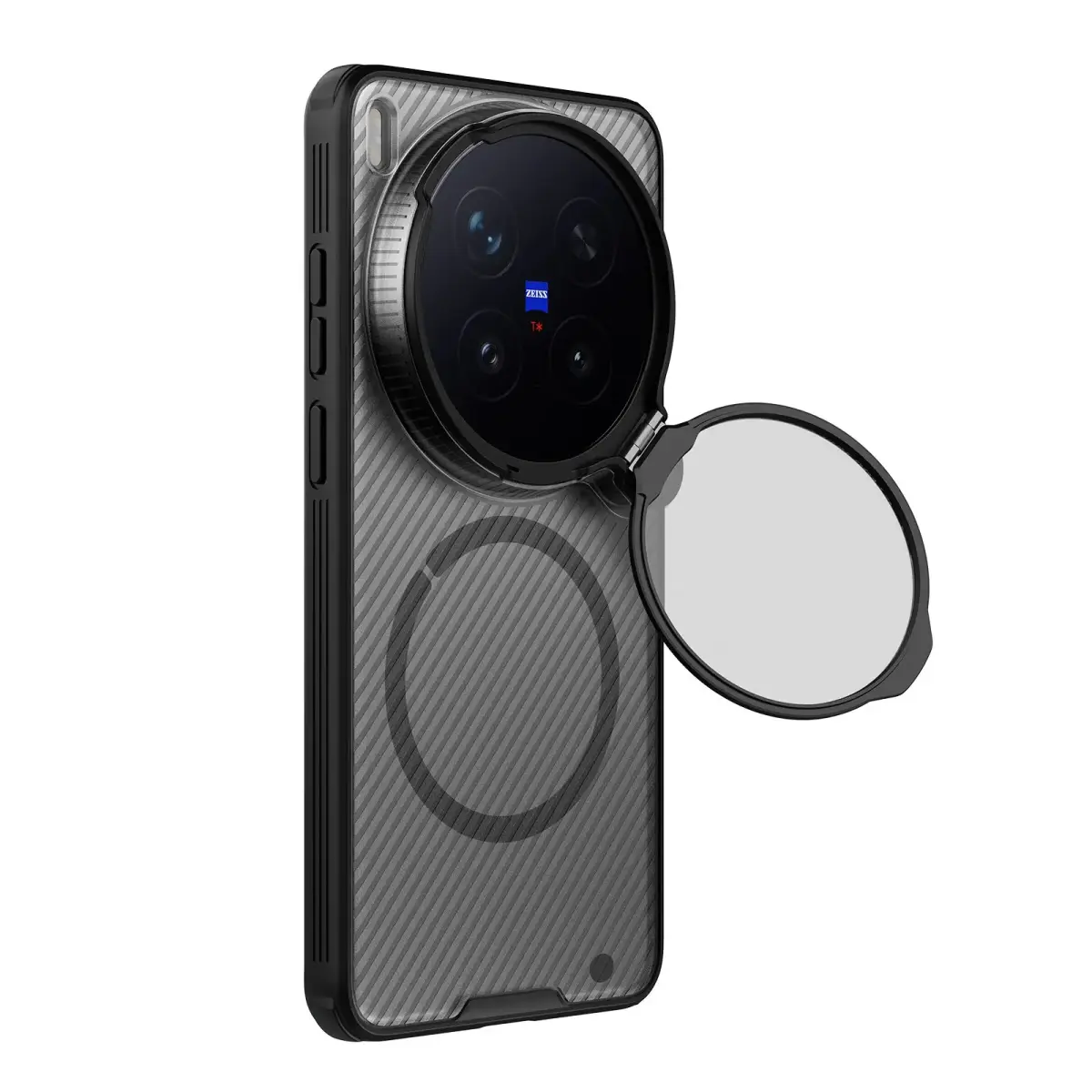 Nillkin CamShield Prop Magnetic Case for Vivo X300 Ultra Transparent Black