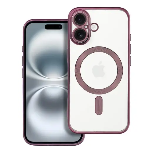 Electro Mag telefono dėklas su MagSafe palaikymu iPhone 16 violetinis
