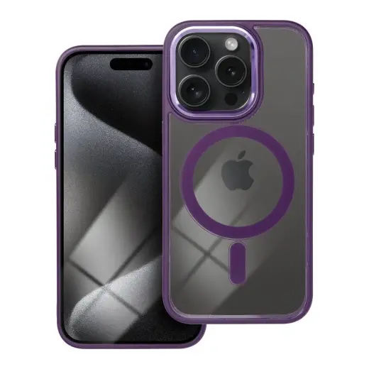 Color Edge Mag maciņš ar MagSafe atbalstu telefonam iPhone 15 Pro violets