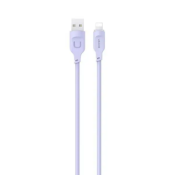 USAMS Lithe Series SJ565USB03 datu pārraides un uzlādes vads | USB-A uz Lightning | 12W | 1.2m | violets