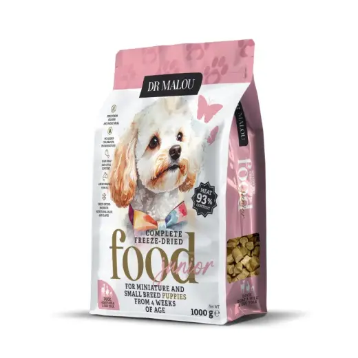 Liofilizēta barība kucēniem - DR Malou, Puppies - Duck with goat's milk and egg yolk 1 kg