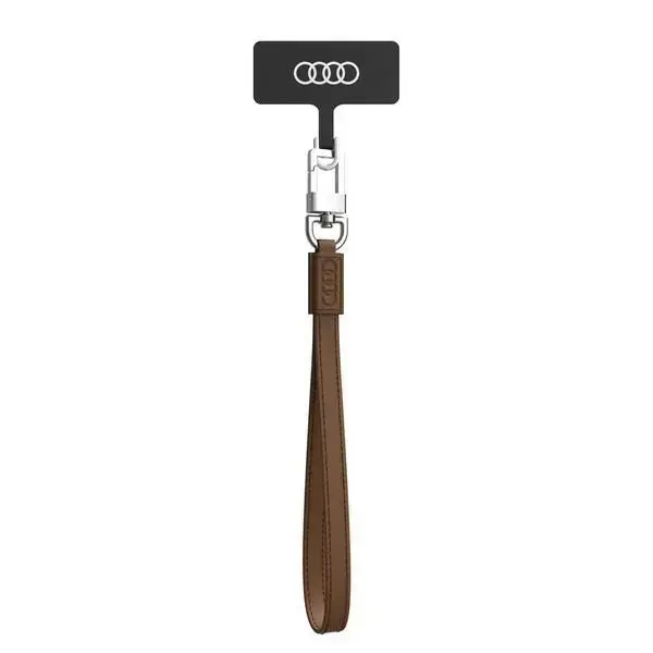 Audi uniwersalna smycz do telefonu 28cm 10mm Leather brązowy|brown AU-HSLSL-GT|D1-BN