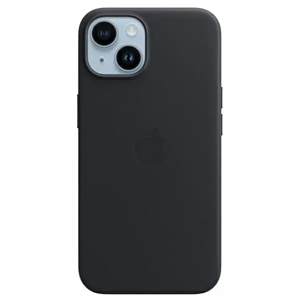 Apple Leather Case MagSafe priekš iPhone 14 Plus, iPhone 15 Plus telefona maciņš midnight