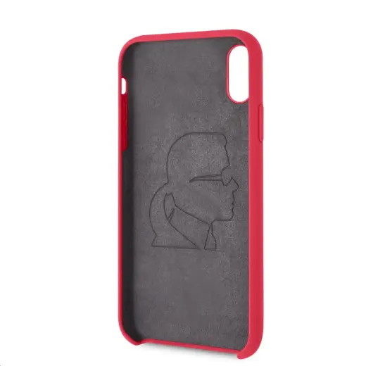 KLHCI61SLFKRE Karl Lagerfeld Full Body Iconic Silicone Case for iPhone XR Red