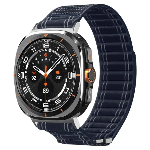 Spigen WBF0 išmaniojo laikrodžio dirželis Samsung Galaxy Watch Ultra (47 mm) | nailoninis | tamsiai mėlynas