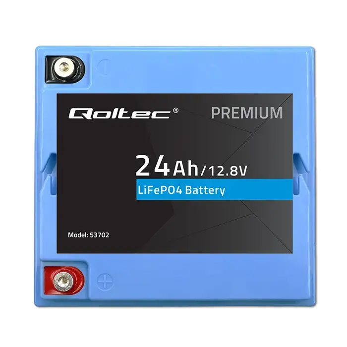 Qoltec LiFePO4 lithium iron phosphate battery | 12.8V | 24Ah | 307.2Wh | BMS
