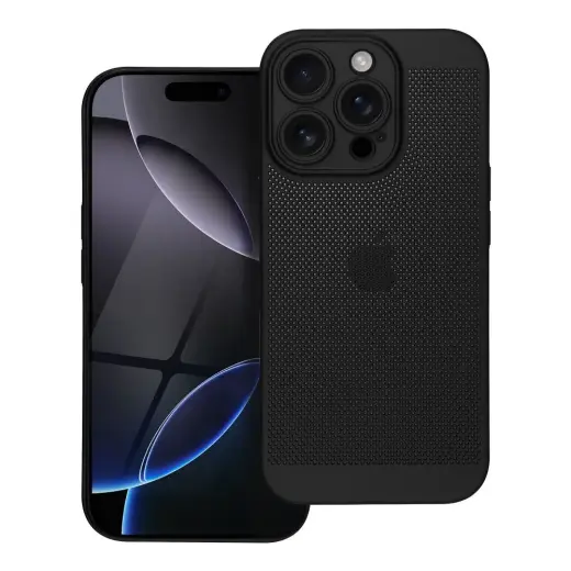 Breezy telefono dėklas iPhone 16 Pro juodas