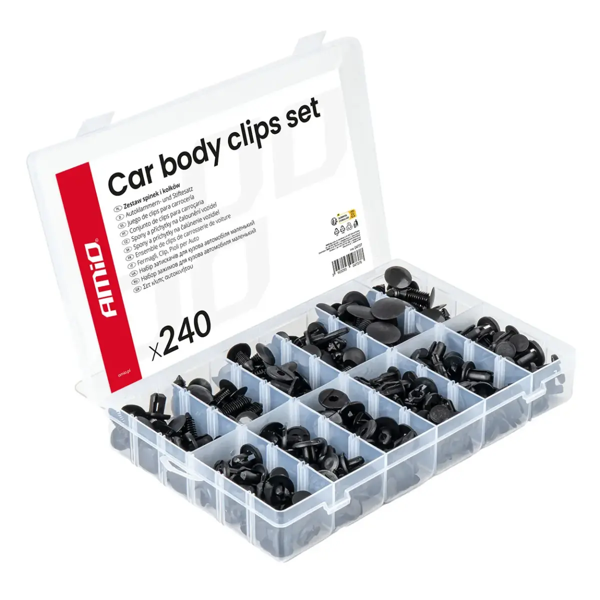 Car body clips set 240 pcs. AMIO-04737