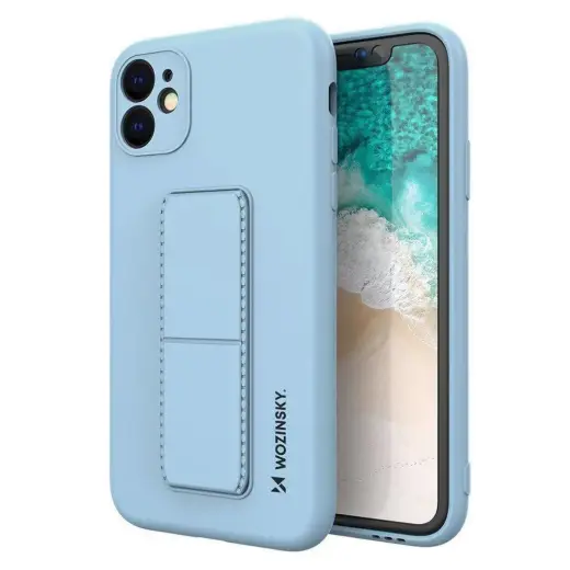 Wozinsky Kickstand telefoni ümbris alusega iPhone 12 Pro sinine