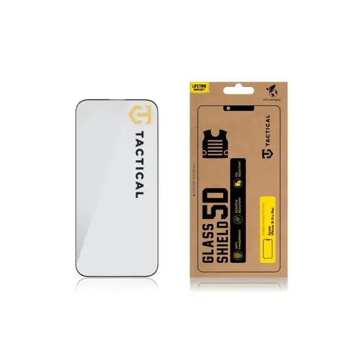 Tactical Glass Shield 5D grūdintas stiklas telefonui iPhone 16 Pro Max, juodas