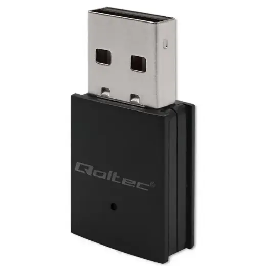Qoltec Wireless Ultra High Speed Mini Adapter WiFi | Standard AC | BT 4.0 | USB 2.0 | 600Mbps