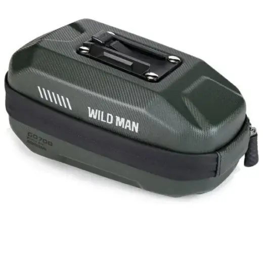 WILDMAN traveling bag under bike saddle with zipper 0,8L GD700 green