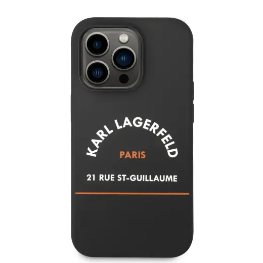 Karl Lagerfeld Rue St Gullaume Case for iPhone 14 Pro Max Black