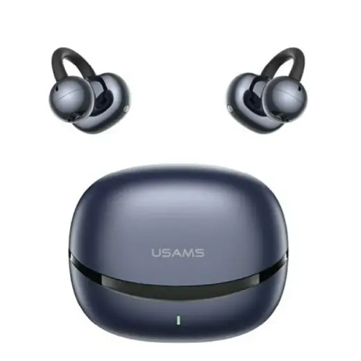 Headphones TWS USAMS R03 Echo Clip-on Bluetooth 6.0 wireless blue