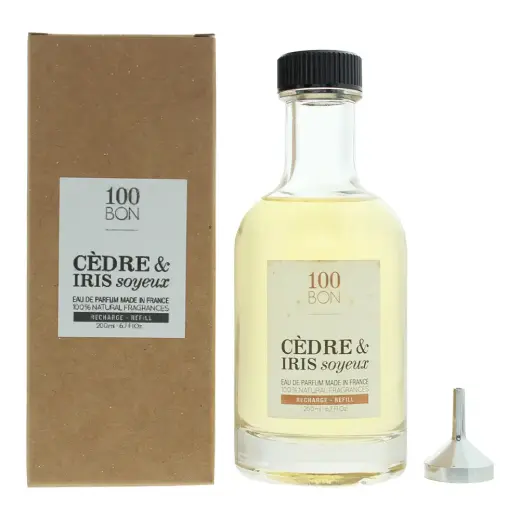100 Bon, Cedre & Iris Soyeux, Eau De Parfum, Unisex, Refill, 200 ml