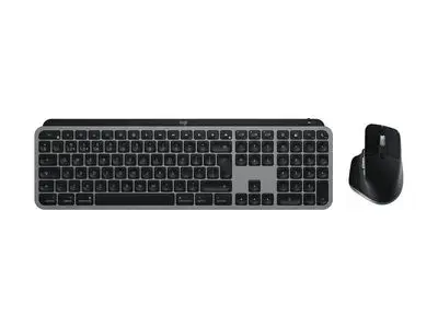 Logitech Master Series MX Keys S Combo for Mac - keyboard and mouse set full size - QWERTZ - German - space gray Input Device