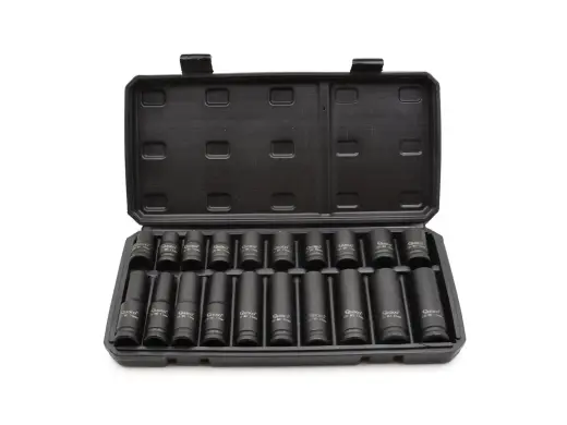 Impact Sockets 1/2" 10-19mm, Long and Short Set
