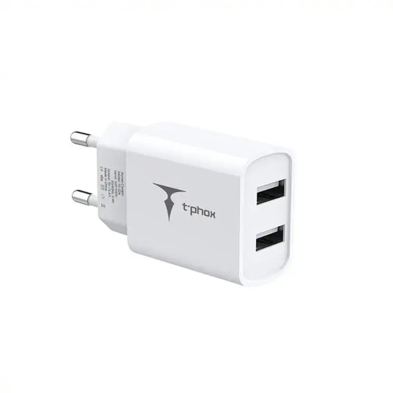T-PHOX WALL CHARGER POCKET SERIES 2xUSB TCC-224 12W WHITE