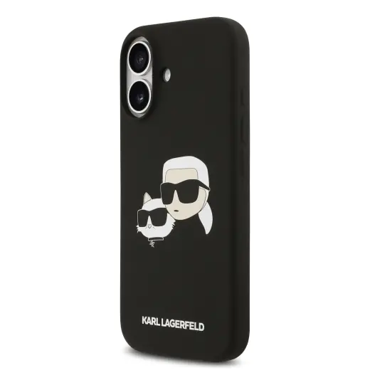 Karl Lagerfeld Liquid Silicone чехол с поддержкой MagSafe для телефона iPhone 17 черный