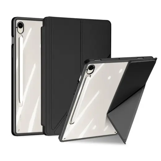 Dux Ducis Magi Case with Stylus Holder for Samsung Galaxy Tab S10 FE, S9, S9 FE - Black