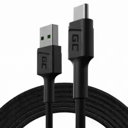 Green Cell datu pārraides un uzlādes vads | USB-A uz USB-C | 2m