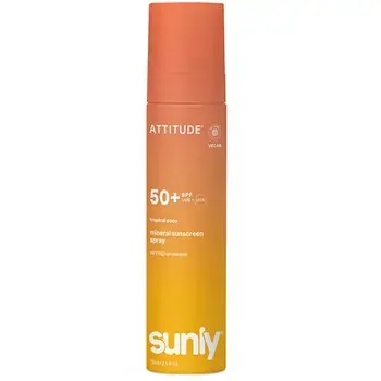 Attitude Sunly Mineral Spray SPF 50 - Mineral sunscreen spray 75ml