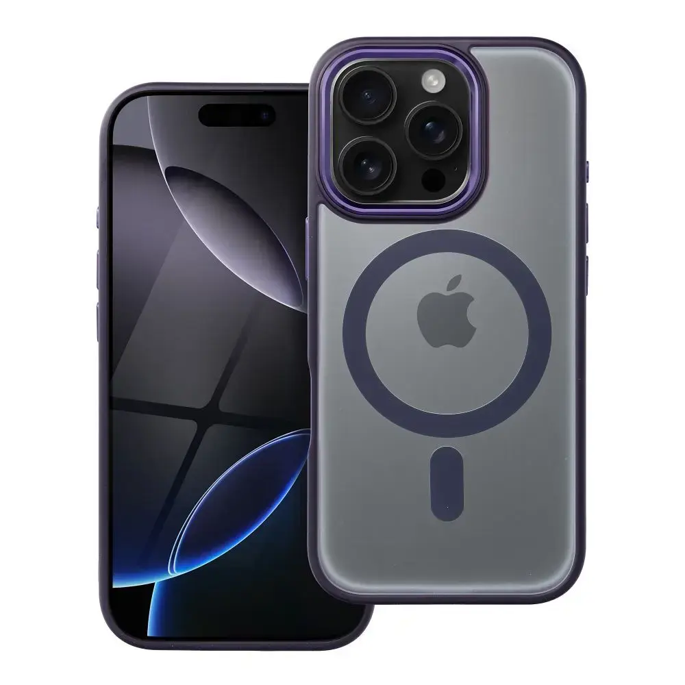 MATTE MAG COVER case compatible with MagSafe for IPHONE 16 Pro purple