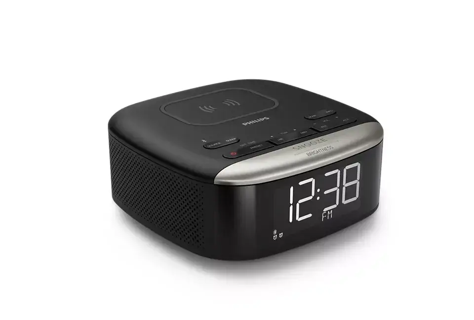 PHILIPS Radio pulkstenis, melns