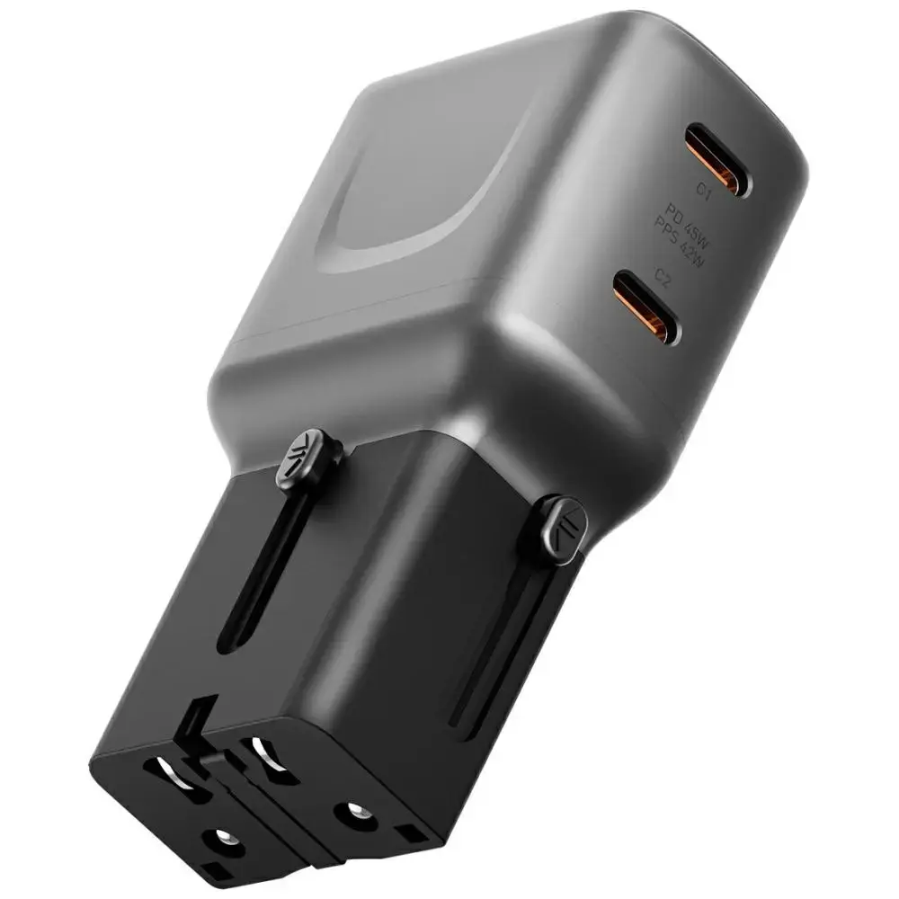 ENERGEA TravelGo Adapter 45 tīkla lādētājs | 45W | GaN | USB-C | melns