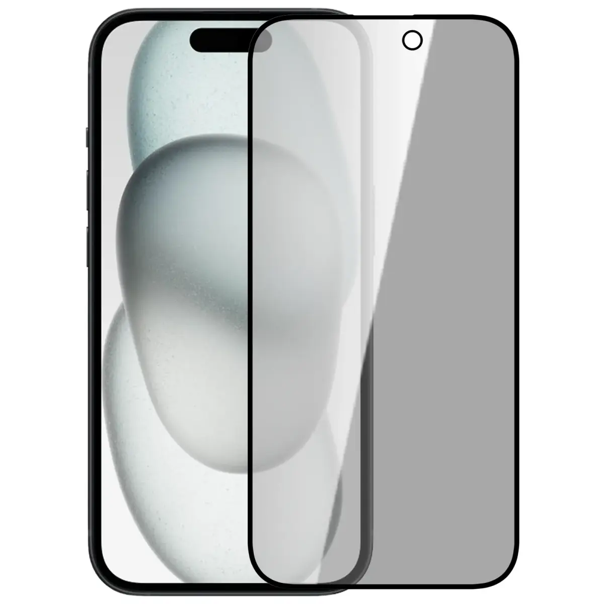 Nillkin aizsargstikls telefonam iPhone 15 melns
