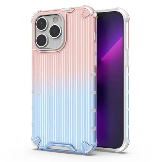 Ombre Protect phone case for iPhone 13 Pro pink blue
