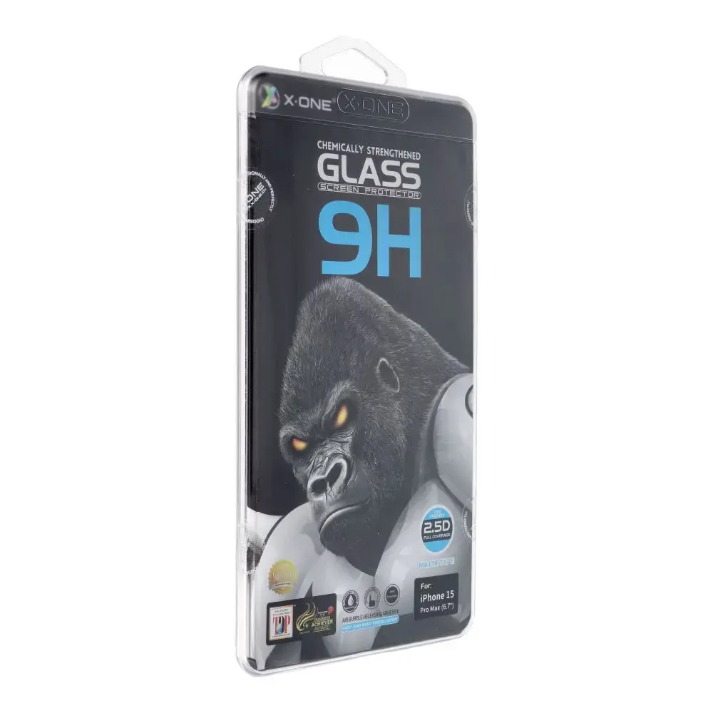 X-ONE Full Cover Extra Strong Matte - for iPhone 15 Pro Max tempered glass 9H