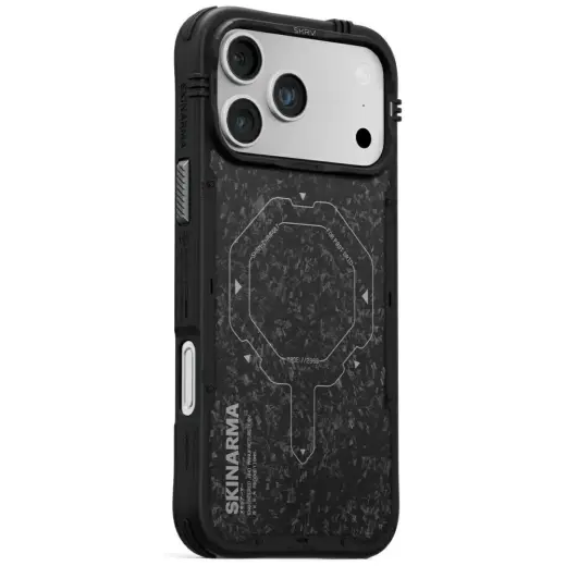 Skinarma Vektor telefono dėklas su MagSafe palaikymu iPhone 17 Pro Max juodas